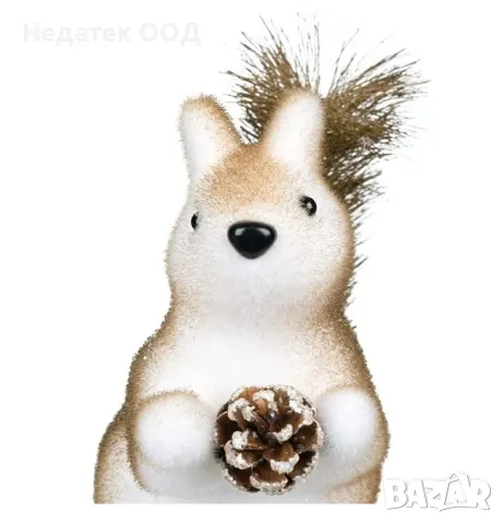 Коледна, Декоративна, Фигура, Катерица, Кафяв, 16 см, снимка 3 - Декорация за дома - 48035864