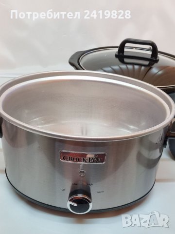 Crock-Pot Бавна готварска тенджера хром 3,5л неръждаема стомана 2-3 човека 210 W., снимка 3 - Мултикукъри - 35201801