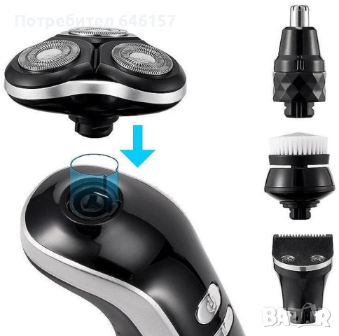 Самобръсначка V o l t z , USB, 3W, черна, 2 ГОДИНИ ГАРАНЦИЯ, снимка 3 - Електрически самобръсначки - 53129064