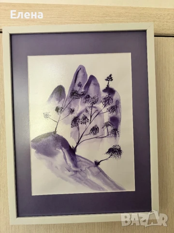 Картина в лилаво, снимка 2 - Декорация за дома - 51081566