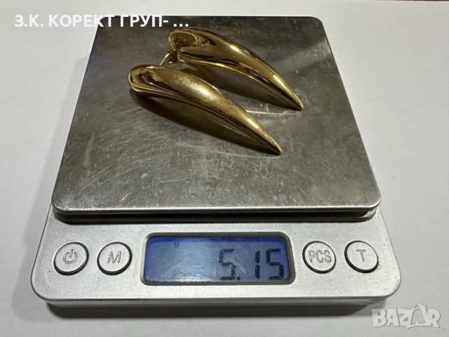 Златни обеци 14к, 5,15гр, снимка 2 - Обеци - 52876267