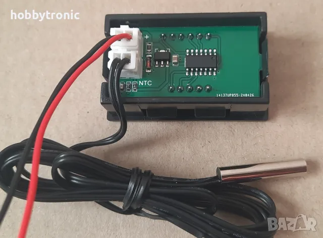 Цифров LED термометър за вграждане -50⁰..110⁰, зелен, снимка 4 - Друга електроника - 48876618