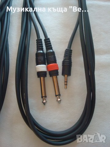 Аудио кабел Мини стерео жак на 2 жака /2м./, снимка 3 - Други - 39136749