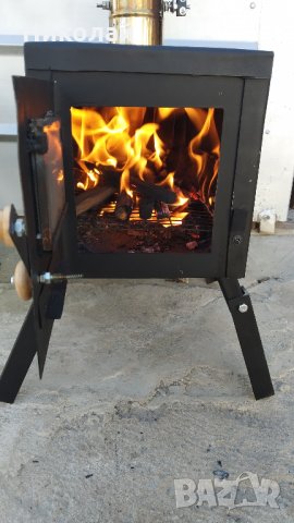 Преносима печка на дърва за палатка , къмпинг , гараж , бесетка , малка печка, снимка 9 - Къмпинг мебели - 30900779