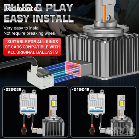 Лед крушки за замяна на ксенон D2S, D1S,D3S, D5S LED крушки d2s  d1s , снимка 6 - Аксесоари и консумативи - 44642001