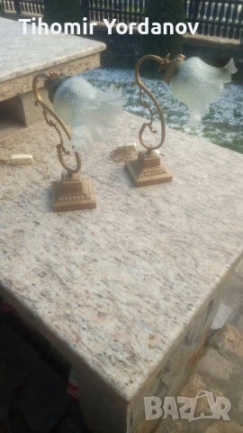 Нощни лампи (месингови)., снимка 14 - Настолни лампи - 54059746