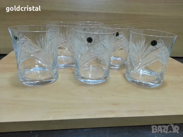 кристални чаши серия Зорница , снимка 2 - Антикварни и старинни предмети - 49427013