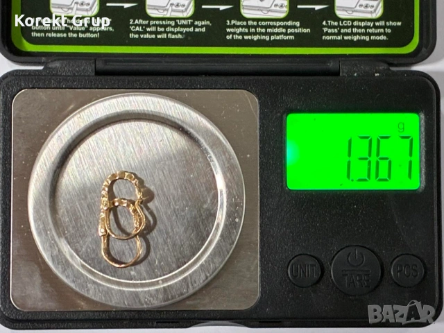 Златни обеци детски 14к злато, снимка 6 - Обеци - 54161892