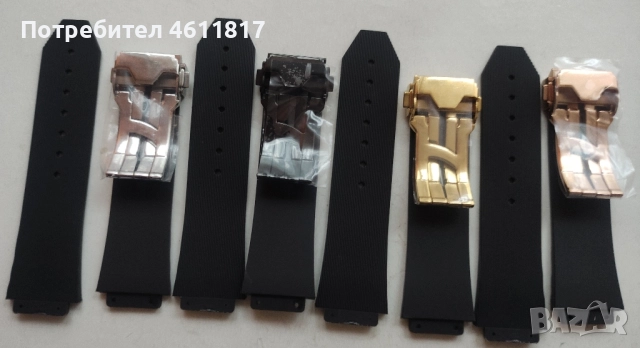 Каишки за часовник HUBLOT 26-19мм, снимка 11 - Каишки за часовници - 51988388