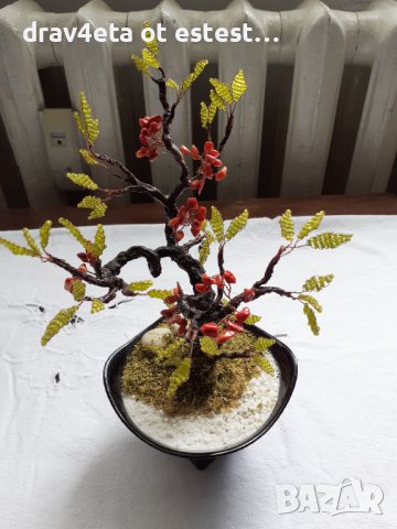 Дръвче от корали ръчна изработка, снимка 2 - Изкуствени цветя - 40839597