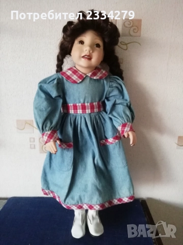 Порцеланова кукла, децка количка за кукли и дървено сметало,,Мечок" всичко е немско. , снимка 6 - Колекции - 52659883