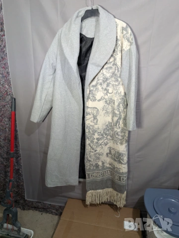 елегантно  дълго палто, вдъхновено от стила на Christian Dior размер М , снимка 4 - Палта, манта - 53878608