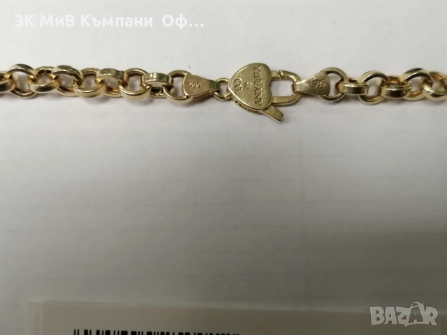 Златно дамско колие Tiffany & Co - 23.55 грама - 14к , снимка 3 - Колиета, медальони, синджири - 52204750