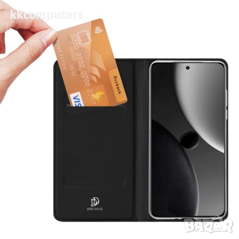 Кожен Калъф DUX DUCIS + Скрийн Протектор за Xiaomi 15 Ultra – Черен / Тъмносин, снимка 3 - Калъфи, кейсове - 50780855