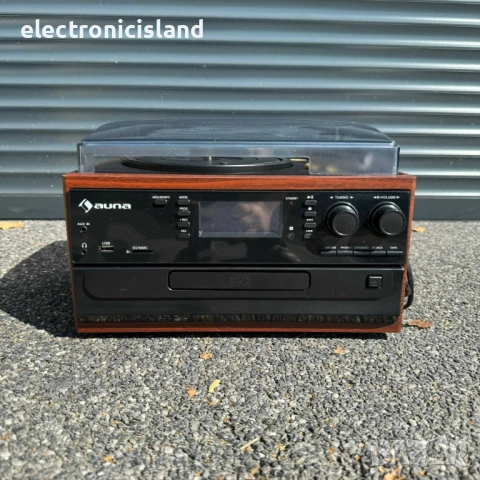 Ретро стил стерео система Oakland DAB, грамофон, касета, CD диск, FM радио, SD карта памет, блутут, снимка 8 - Аудиосистеми - 51814182