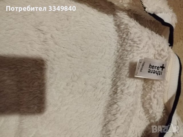 Бяла пухкаво,много топло горнище, снимка 4 - Детски анцузи и суичери - 42104139