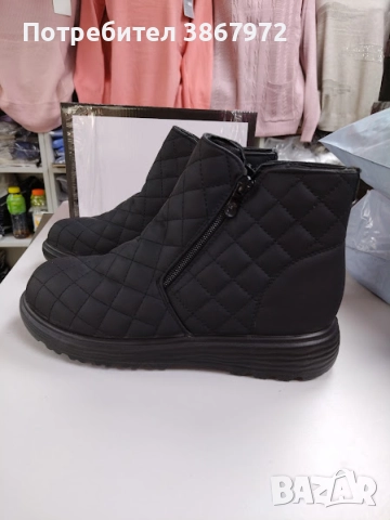 Дамски Боти на квадрати с два ципа , снимка 2 - Дамски боти - 51938100