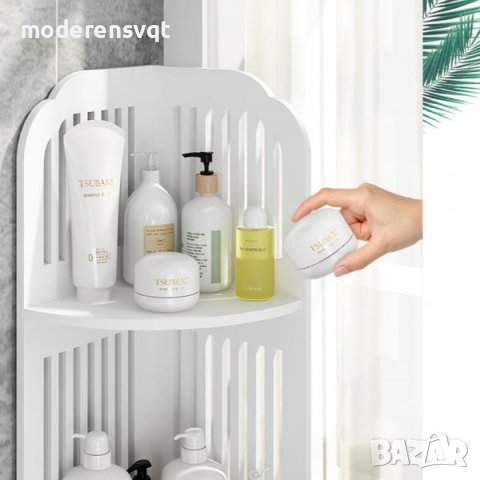 Водоустойчива ъглова етажерка за баня, кухня или хол, снимка 3 - Етажерки - 40634640