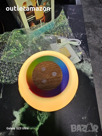 LED нощна лампа с тъчскрийн, димируема с 256 RGB цвята и 4 режима, снимка 12 - Лед осветление - 52734990