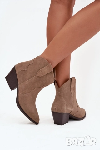 Дамски уестърн и байкърски ботуши Beretta от естествен велур, 4цвята , снимка 10 - Дамски боти - 52346646