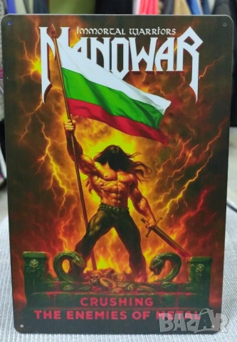 Manowar BG Flag-метални табели плакети, снимка 3 - Китари - 54061119