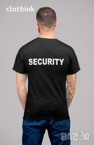 Тениска с надпис Security/Охрана, снимка 4 - Тениски - 30344160