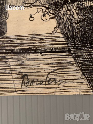 ПЕНЧО ГЕОРГИЕВ (1900 - 1940) - туш перо, снимка 6 - Картини - 33698525