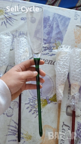 ✅ЦВЕТНИ СТЪКЛЕНИ ЧАШИ❗, снимка 2 - Антикварни и старинни предмети - 53253683