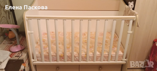 Детска кошара с люлеещ механизъм+матрак