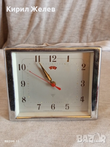 Стар механичен будилник CHINA много запазен за КОЛЕКЦИЯ ДЕКОРАЦИЯ 49187, снимка 4 - Антикварни и старинни предмети - 51958210