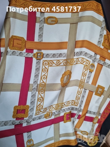 Копринен шал Trussardi, снимка 5 - Шалове - 51976821