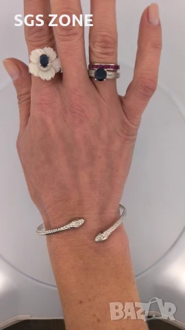 СРЕБЪРНА ГРИВНА ЗМИЯ, снимка 8 - Гривни - 51143912