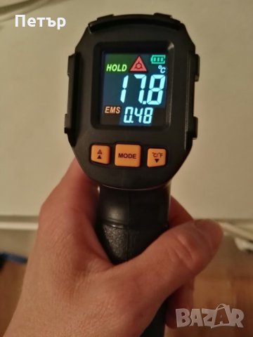 Безконтактен инфраред термометър, -50 до +490°C, инфраред термометър, безконтактен термометър, снимка 1