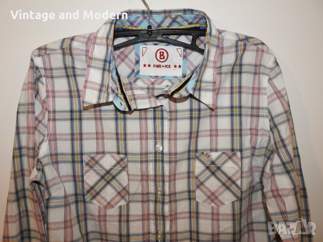 BOGNER FIRE+ICE дамска карирана риза с дълъг ръкав 40 (М/L), снимка 2 - Ризи - 34053112