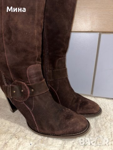 Велурени ботуши номер 40, снимка 4 - Дамски ботуши - 38171306