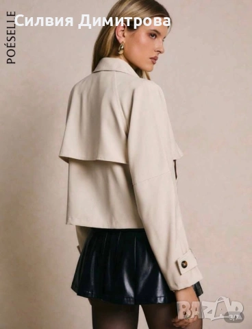 Дамски тренч кот, снимка 3 - Якета - 53062407