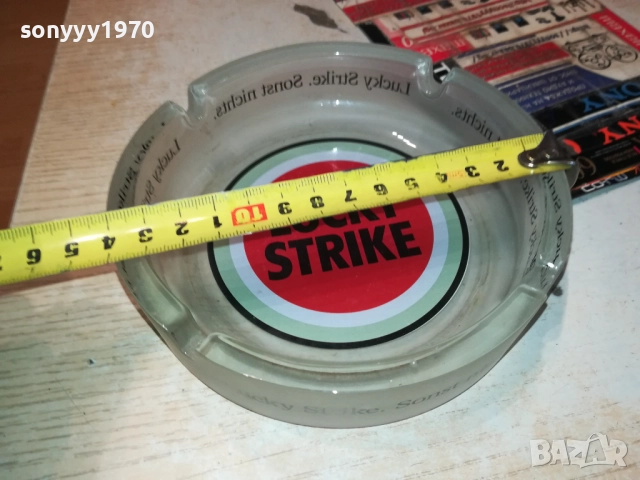 LUCKY STRIKE-ГОЛЯМ ПЕПЕЛНИК ВНОС GERMANY 1910251900, снимка 13 - Антикварни и старинни предмети - 52109477