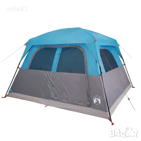 vidaXL Семейна палатка кабина, 6-местна, синя, водоустойчива, снимка 4 - Палатки - 56148310