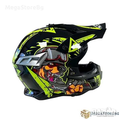 Кросова каска 188 - размер S - Black/Yellow, снимка 4 - Аксесоари и консумативи - 50527225