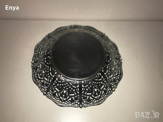 Метална фруктиера - Винтидж кошница за хляб или плодове , снимка 5 - Антикварни и старинни предмети - 34497801