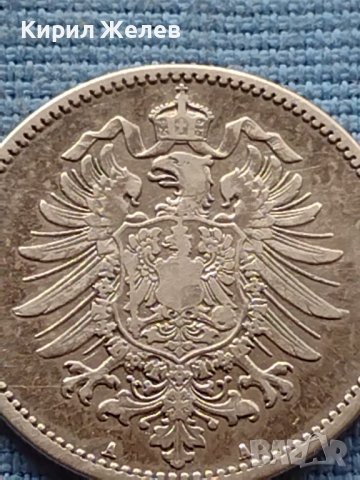 Сребърна монета 0.900 проба 1 марка 1876г. Германска империя Вилхелм първи 39625, снимка 9 - Нумизматика и бонистика - 42752295