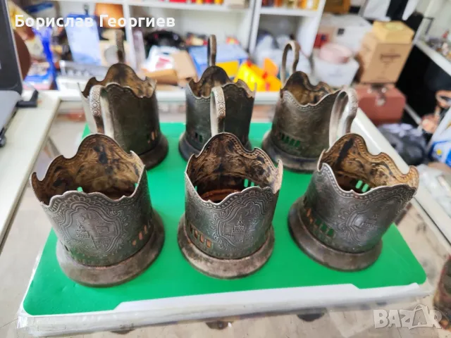 Руски посребрени подстакани шест броя