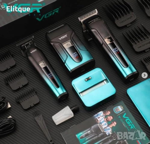 Професионален комплект 3 в 1 VGR V-694 Машинка за подстригване, тример и електрическа самобръсначка