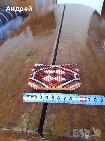 Старо мънистено портмоне #18, снимка 2 - Други ценни предмети - 50057877