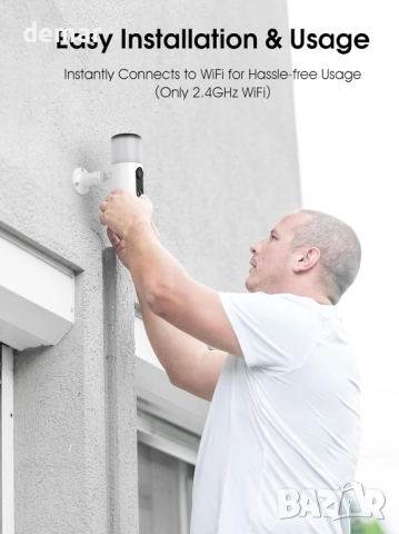 ANRAN 2K безжична соларна охранителна камера с прожектор, PIR детектор, снимка 7 - IP камери - 51719849