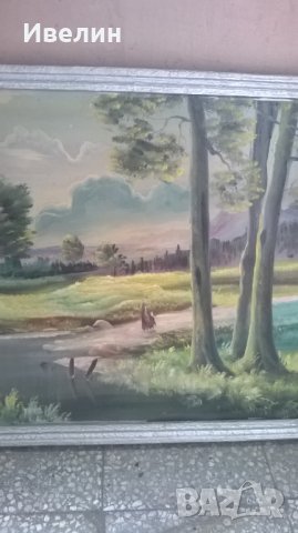 стара картина-пейзаж, снимка 5 - Картини - 31387857