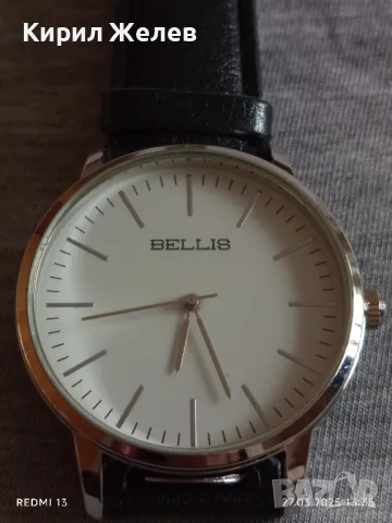 Чисто нов дамски часовник BELLIS QUARTZ JAPAN с кожена каишка стилен дизайн 49829, снимка 2 - Дамски - 49661501