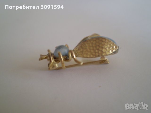 Старинна брошка бръмбар бронз, снимка 6 - Антикварни и старинни предмети - 35556995