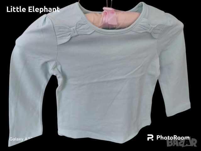 Блузка с дълъг ръкав за 2-3 год мом мента с две панделки,plein,нова/Англия