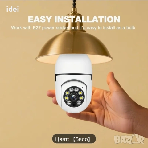 Лед охранителна камера лесен монтаж, снимка 5 - Камери - 53340798